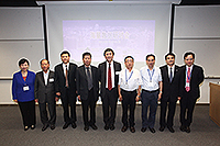 From left: Prof. Helen Meng, Mr. Patrick Huen, Mr. Zou Liyao, Mr. Ji Jianjun, Prof. Joseph Sung, Prof. Chai Tianyou, Prof. Xu Zongben, Mr. Kwok Ming Wa, and Prof. Dennis Lo